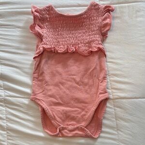 Chelsea & Violet Coral Ruffle Bodysuit